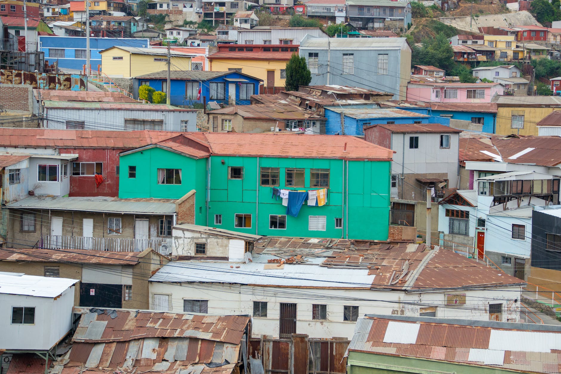 aerial view of houses